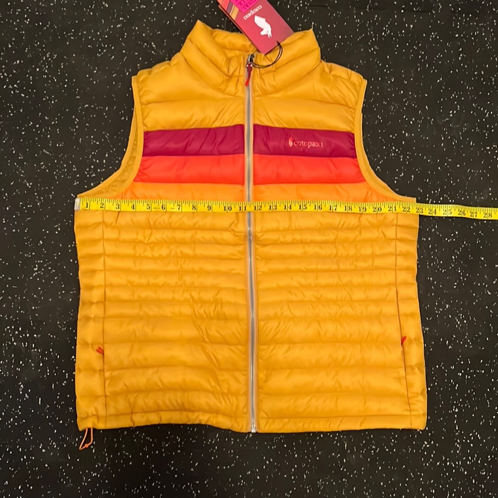 Cotopaxi Fuego Down Vest “Amber Stripes” women’s XL NWT - Picture 10 of 12